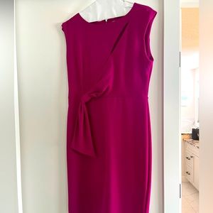 Magenta midi length dress with cut out detail. Size 10. Calvin Klein.